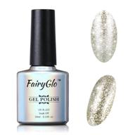 💅 fairyglo shimmer uv led nail polish - soak off nail art varnish, 10ml (58001) logo