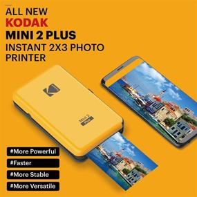img 2 attached to 📸 Kodak Mini 2 Plus: Портативный беспроводной фотопринтер для iOS и Android, с поддержкой Bluetooth, технология 4Pass и ламинирование, печать настоящих фото (2.1 "x 3.4"), премиальный желтый дизайн.