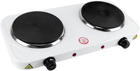 img 4 attached to 🔥 Powerful 2000W Electric Hot Plate, Portable Double Burner Countertop Cooker for All Cookwares with 5 Power Adjustment Levels, Easy to Clean - Ideal for Kitchen, Camping, RV, Hotel (110V)