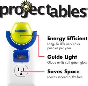 img 1 attached to 🌌 Projectables 13347 Night Light: Stunning LED Plug-In, Green/Blue, Light Sensing, Auto On/Off - Projects Solar System, Earth, Moon, Safari, Aquarium and Coral Reef on Ceiling, Wall or Floor