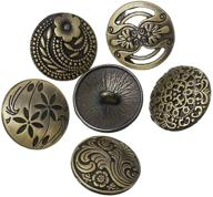 🌸 set of 30 souarts antique bronze metal buttons with engraved flower patterns - perfect for diy crafts, sewing decorations, and more logo