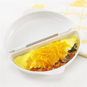 img 2 attached to Nordic Ware Microwave Omelet Pan: Easy, Quick Omelets in Minutes! (8.4 Inch, White)