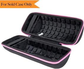 img 1 attached to Co2CREA Hard Travel Case Replacement For JBL Charge 4 / Replacement For JBL Charge 5 Waterproof Bluetooth Speaker (Black Case Pink Zipper)