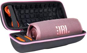 img 4 attached to Co2CREA Hard Travel Case Replacement For JBL Charge 4 / Replacement For JBL Charge 5 Waterproof Bluetooth Speaker (Black Case Pink Zipper)