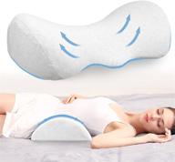 🪑 premium memory foam lumbar support pillow for ultimate back pain relief in bed, office, and chair - breathable design with removable zipper cover logo