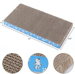 img 2 attached to Multi-Pack Cat Scratch Pad: Premium 4 or 5-in-1 Cardboard Cat Scratcher for Rest, Claw Grinding, & Play