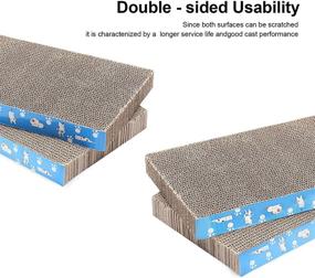 img 1 attached to Multi-Pack Cat Scratch Pad: Premium 4 or 5-in-1 Cardboard Cat Scratcher for Rest, Claw Grinding, & Play