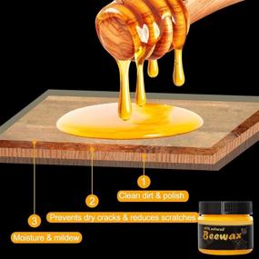 img 3 attached to Enhance & Protect Your Wood with 3Pcs Wood Seasoning Beewax Polish - All-Purpose Traditional Beeswax for Furniture Cleaning and Beautification