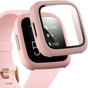 img 4 attached to 40mm Fitbit Versa 2 Case with Screen Protector - Full Coverage Anti-Scratch Matte Protective Cover for Fitbit Versa 2 (Pink)