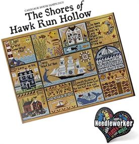 img 3 attached to 🦅 Hawk Run Hollow Shore Cross Stitch Pattern with Extra Needleworker Magnet for Decoration