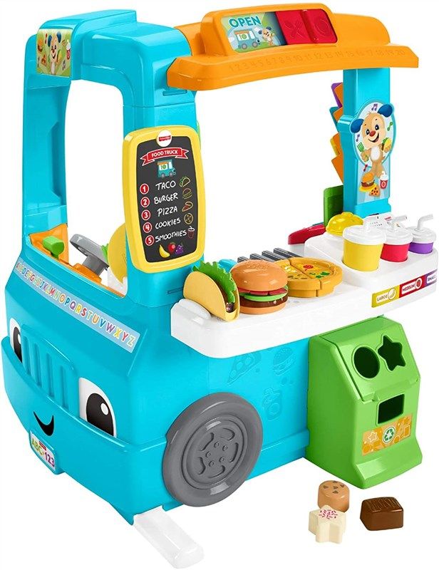 fisher price laugh learn servin truck 로고