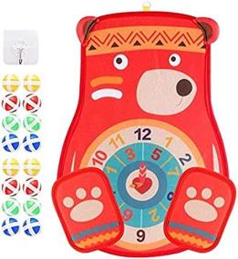 img 2 attached to 🎯 Safe and Fun Kids Dart Board Game with Sticky Balls and Detachable Catching Mitt - Perfect Gift for Boys and Girls 3+ Years