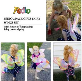 img 3 attached to Fedio Princess Butterfly Costume Birthday Dress Up & Pretend Play