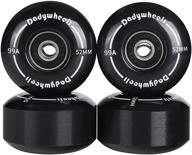 🛹 dadywheels 52mm 99a skateboard wheels with abec-9 bearings, spacers, and skate tool: ultimate set of 4 for smooth performance logo