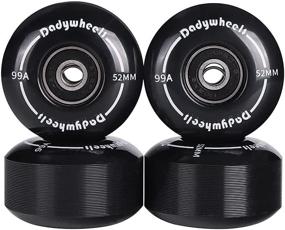 img 4 attached to 🛹 Dadywheels 52mm 99A Skateboard Wheels with ABEC-9 Bearings, Spacers, and Skate Tool: Ultimate Set of 4 for Smooth Performance