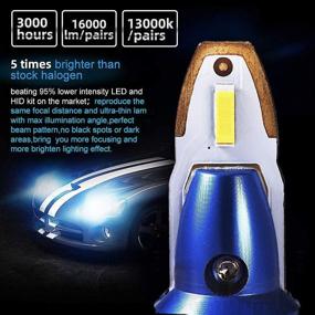 img 3 attached to 🔦 H7 светодиодные лампы для фар - Facaimo 55W 12000LM регулируемый луч - Комплект для преобразования All-in-One: улучшенный, холодный белый чипы CSP - водонепроницаемость IP68