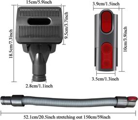 img 3 attached to 🐶 Pet Grooming Brush & Vacuum Hose Compatible with Dyson V11 V10 V8 V7 V6 Vacuum Cleaner - Quick Release Converter Adapter Groom Tool Attachment