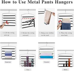 img 1 attached to Hangers Organizer Non Slip Trouser Storage