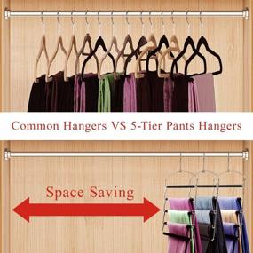 img 3 attached to Hangers Organizer Non Slip Trouser Storage