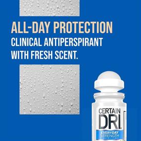 img 1 attached to 👨 Doctor Recommended All-Day Protection: Certain Dri Everyday Strength Clinical Antiperspirant Deodorant for Men and Women, 2.5oz Roll-on – Effective Hyperhidrosis Treatment against Odor and Sweat (1pk)