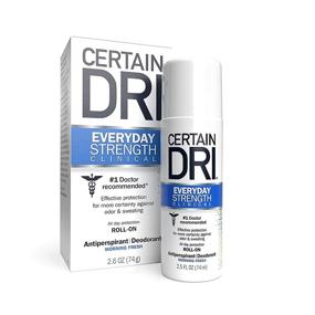 img 4 attached to 👨 Doctor Recommended All-Day Protection: Certain Dri Everyday Strength Clinical Antiperspirant Deodorant for Men and Women, 2.5oz Roll-on – Effective Hyperhidrosis Treatment against Odor and Sweat (1pk)