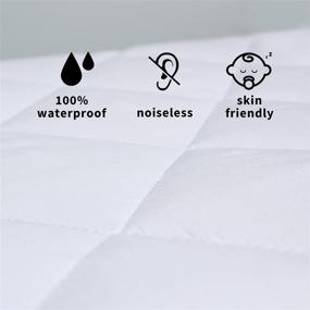 img 2 attached to 🛏️ Bassinet Mattress Pad Cover: Waterproof and Soft Cotton Sheets for Oval/Rectangle/Hourglass Bassinet, 2 Pack with Breathable Bamboo Sleep Surface