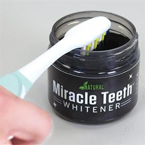 img 2 attached to 🌟 ONTEL Miracle Teeth Whitener - Natural Whitening Coconut Charcoal Powder. Gentle on Teeth & Gums. Removes Stains from Smoking, Coffee, Soda, Red Wine & More! As Seen on TV!