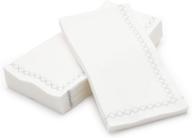 🧻 madee silver linen-feel paper hand towels for guest bathroom (100 pack) - decorative, soft & fancy disposable napkins - ideal for weddings, holidays, dinners, birthdays & thanksgiving logo