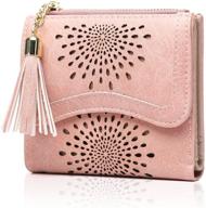 womens wallet compact leather pattern women's handbags & wallets logo