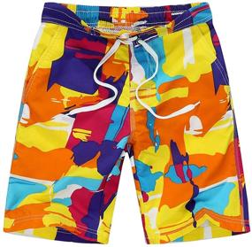 img 3 attached to UWBACK Camouflage Trunks Shorts Dazzle Boys' Clothing for Swim