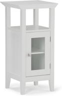 🚪 simplihome acadian white floor storage bath cabinet - 30" h x 15" w logo