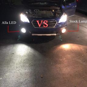 img 3 attached to 🔆 Alla Lighting H8 H11 LED лампы для противотуманных фар - ультра яркие 2800lm, 6500K ксеноново-белые, высокая мощность COB-72 SMD, идеальная замена для автомобилей, грузовиков, H16.