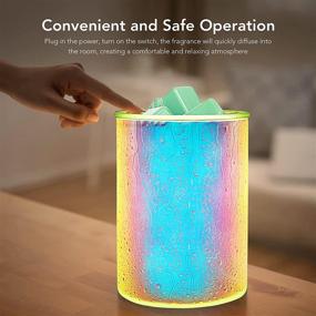 img 3 attached to 🔥 Elevate Your Space with the YUWENUS Electric Wax Melt Warmer: A Stylish Glass Burner and Fragrance Melter for Home, Office, and More!