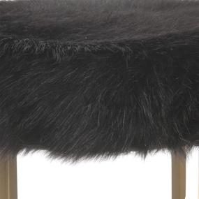 img 1 attached to Faux Fur Round Ottoman HomePop