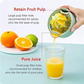 img 1 attached to 🍊 Citrus Orange Lemon Juicer Manual Hand Press Squeezer with Built-in Cup and Abrader – Efficiently Extract Fresh Juice (Green, 200ml)