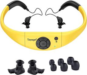 img 4 attached to 🏊 Tayogo IPX8 Waterproof Mp3 Player for Swimming with 8GB Storage, Includes 4 Pairs of Earplugs - Yellow