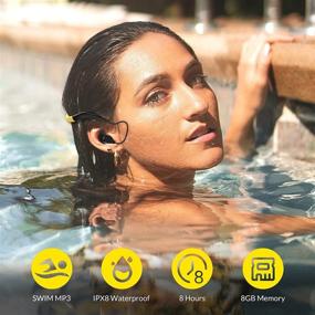 img 3 attached to 🏊 Tayogo IPX8 Waterproof Mp3 Player for Swimming with 8GB Storage, Includes 4 Pairs of Earplugs - Yellow