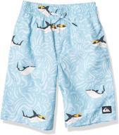 🦈 quiksilver trunk boardshort sharky volley: stylish boys' swimwear and clothing logo