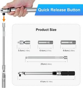 img 1 attached to 🔧 Торцовый гаечный ключ TAGVIT с двунаправленным механизмом клика и насадкой для свеч зажигания, а также аксессуарами для обслуживания велосипеда, мотоцикла и автомобиля на 3/8 дюйма.