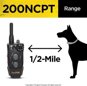 img 2 attached to 🐶 Dogtra 200NCPT Electronic Dog Training Collar with Remote – 2640 ft Range, Vibration, Tone, 100 Stimulation Levels – Safety Lock, Waterproof & Rechargeable – Ideal for Small to Large Dogs – PetsTEK Edition