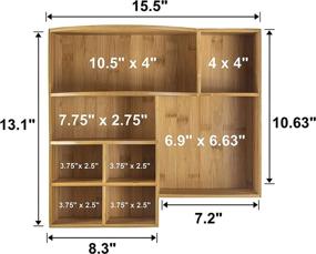 img 2 attached to Eltow Bamboo Plate and Cutlery Organizer: Kitchen Utensil Holder for Large Spoons, Forks, Knives, and Cups - Stylish and Durable Bowl, Napkin, and Tableware Dispenser - Ideal for Home, Restaurant, BBQ, and Picnic Plate Organization