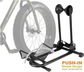 img 2 attached to 🚲 Bikehand Fat Electric E-Bike Bicycle Tire Parking Rack Stand - Indoor Outdoor Nook Garage Storage - Max Tire Width 4 Inches