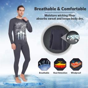 img 3 attached to 🧥 MANCYFIT Men's Thermal Shirts: Fleece-Lined Top for Enhanced Warmth - Long Sleeve Compression Base Layer