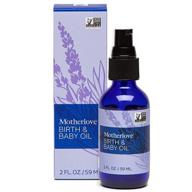 motherlove birth & baby oil: lavender-infused perineal, labor & baby massage oil for gentle moisturization – 2oz vegan, non-gmo, organic herbs, cruelty free logo