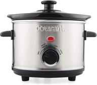 🍲 courant mini slow cooker crock: 1.5 quart dishwasher safe pot, stainless steel - easy options, efficient cooking логотип