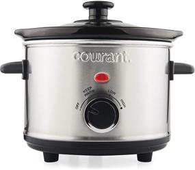 img 4 attached to 🍲 Courant Mini Slow Cooker Crock: 1.5 Quart Dishwasher Safe Pot, Stainless Steel - Easy Options, Efficient Cooking