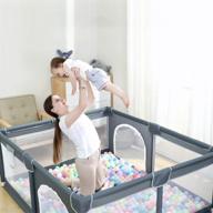 ophobay baby playpen: extra large playyard for toddlers, 👶 portable kids activity center with anti-slip suckers and breathable mesh logo