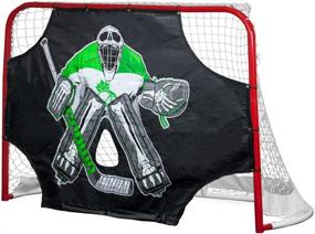 img 3 attached to 🎯 Green Skull Sniper Ice Hockey Practice Shooting Target - 72" x 48" by Crown Sporting Goods