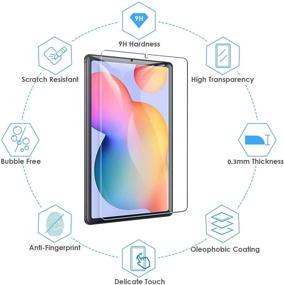 img 2 attached to 📱 [TANTEK 3-Pack] Tempered Glass Screen Protector for Samsung Galaxy Tab S6 Lite (SM-P610/P615,2020) 10.4 inch - Ultra Clear, Anti-Scratch, Bubble-Free, S-Pen Compatible
