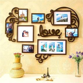 img 3 attached to ❤️ F&A=R Love Heart Picture Frame Set: Stylish Wall Art Decoration Sticker for Family Living Room and Bedroom